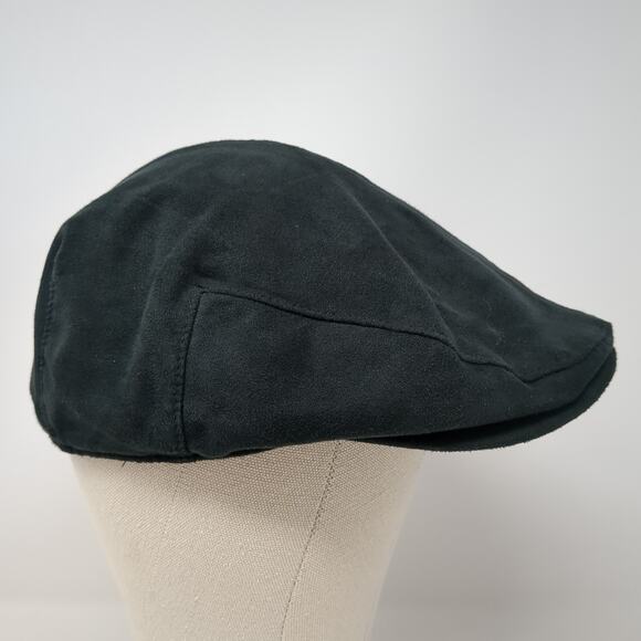T. Harris Fitted Newsboy Cap Black XL Vintage Flat Blank Polyester - Picture 5 of 9